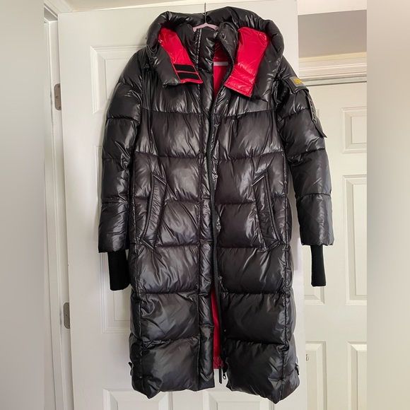NEW!! Never worn, black midi bio-down winter coat from - Picture 8 of 16